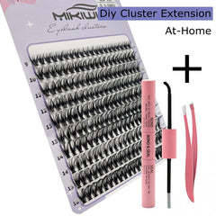 DIY Lash Extension Kit 200pcs Individual Lashes Cluster D Curling Eyelash