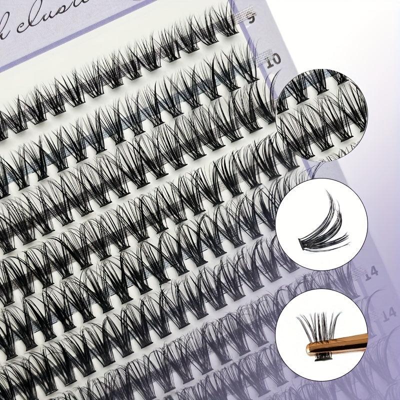 DIY Lash Extension Kit 200pcs Individual Lashes Cluster D Curling Eyelash
