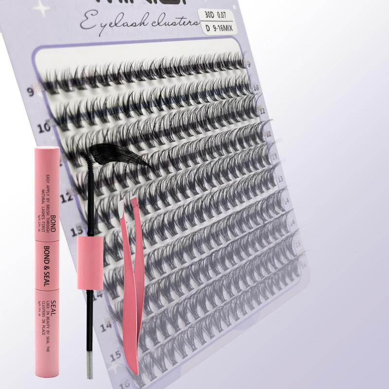 DIY Lash Extension Kit 200pcs Individual Lashes Cluster D Curling Eyelash