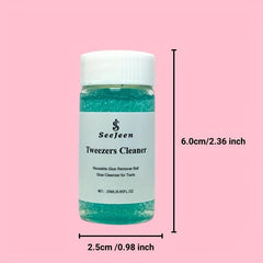 Jeen Tweezers Cleaner for Eyelash Glue Remover - 2 Spongeballs bottle