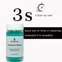 Jeen Tweezers Cleaner for Eyelash Glue Remover - 2 Spongeballs bottle