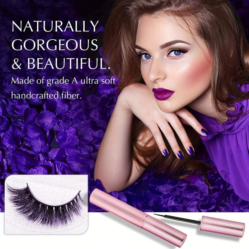 Magnetic Eyeliner And Lashes Kit - Reusable Lashes 5 Pairs