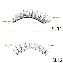 Cat Eye Wispy Lashes Natural Cross Fluffy False Eyelashes