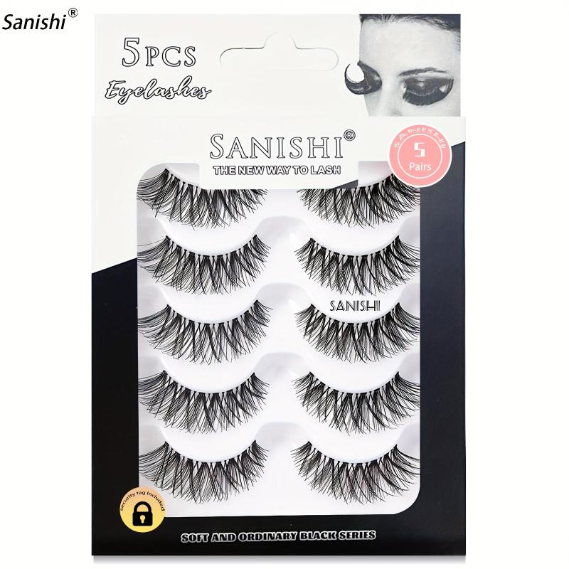 Cat Eye Wispy Lashes Natural Cross Fluffy False Eyelashes