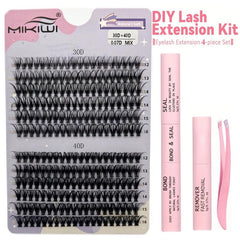 280pcs Soft Natural D Curling Individual Cluster Lashes for Eyelash Extensions