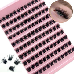 120pcs Cluster Lashes 10-14mm Mix D Curling Individual Lashes Extensions