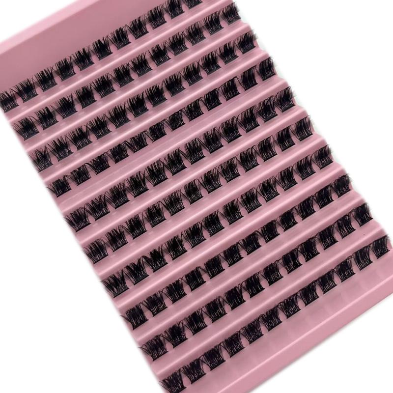 120pcs Cluster Lashes 10-14mm Mix D Curling Individual Lashes Extensions