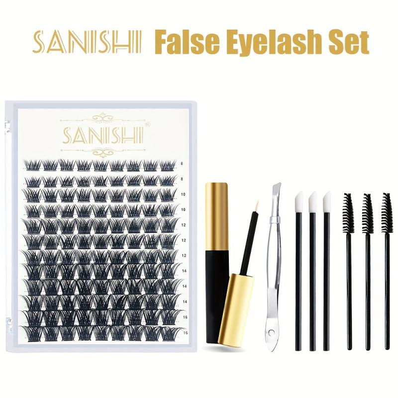 108 Clusters Eyelashes D Curling 8 16mm Soft Comfortable Reusable DIY Kit