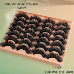 14 Pairs Faux Mink Fluffy Lashes Soft Full Thick Makeup