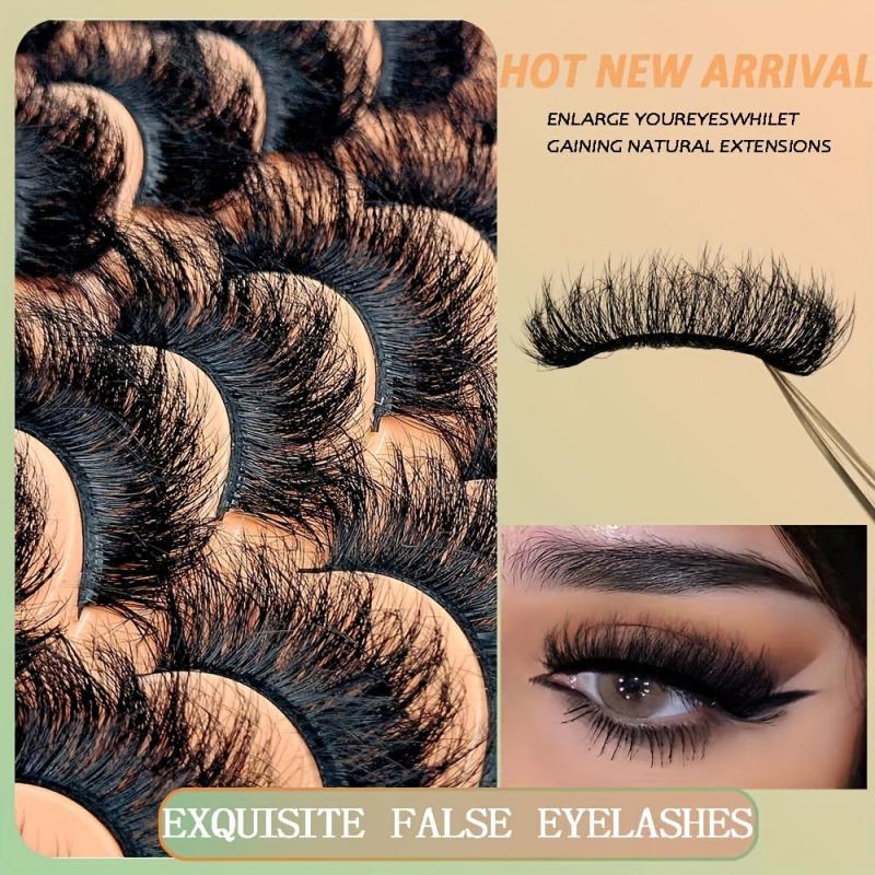 14 Pairs Faux Mink Fluffy Lashes Soft Full Thick Makeup