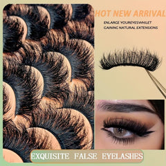 14 Pairs Faux Mink Fluffy Lashes Soft Full Thick Makeup