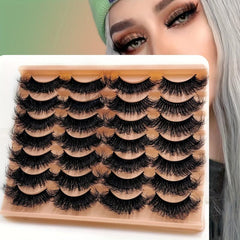 14 Pairs Faux Mink Fluffy Lashes Soft Full Thick Makeup