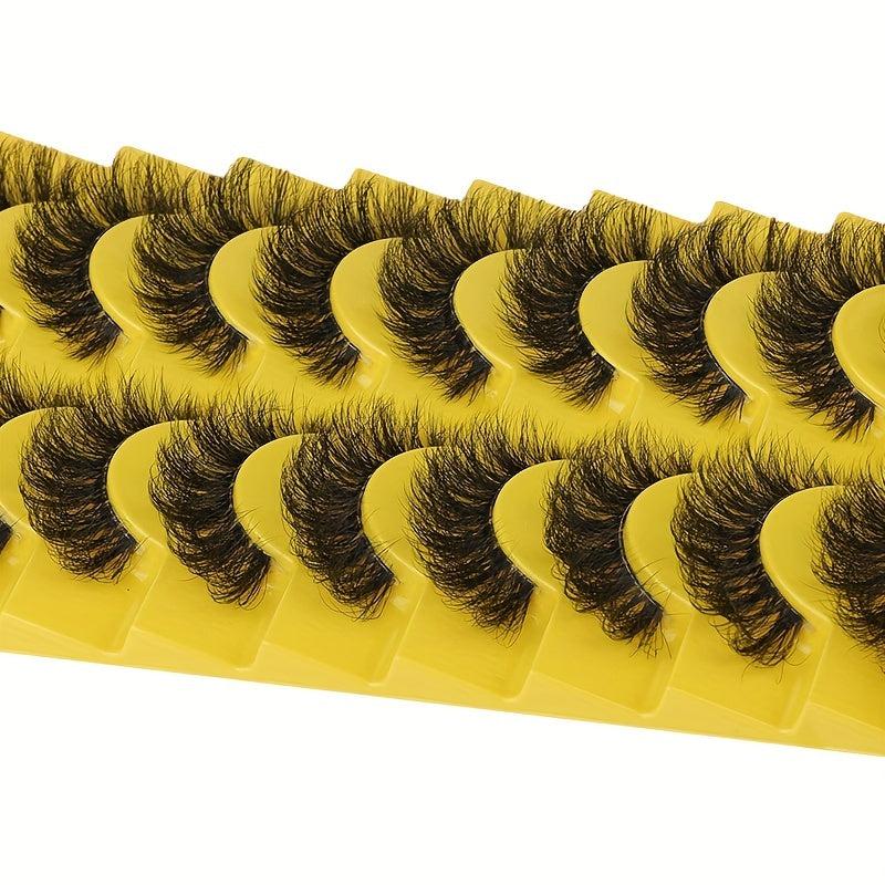 10 Pairs 3D Faux Mink Lashes Soft Wispy Volume False Eyelashes