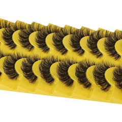 10 Pairs 3D Faux Mink Lashes Soft Wispy Volume False Eyelashes