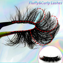 4 Pairs 20mm Long Faux Mink Volume Strip Lashes