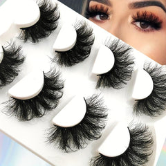 4 Pairs 20mm Long Faux Mink Volume Strip Lashes