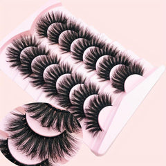 7 Pairs Faux Mink Eyelashes Volume Dramatic Thick False Eyelashes