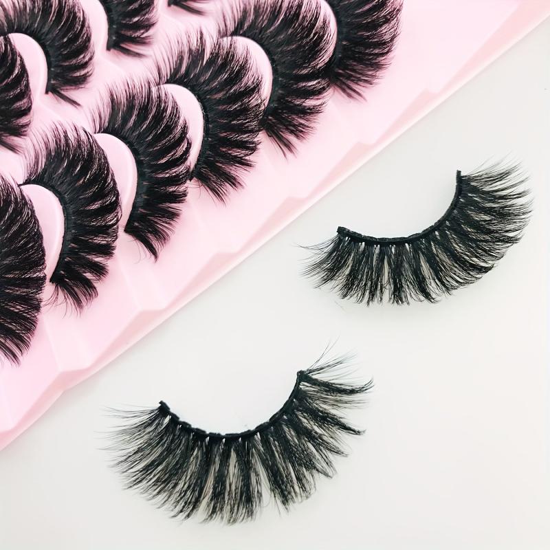 7 Pairs Faux Mink Eyelashes Volume Dramatic Thick False Eyelashes
