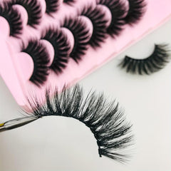 7 Pairs Faux Mink Eyelashes Volume Dramatic Thick False Eyelashes