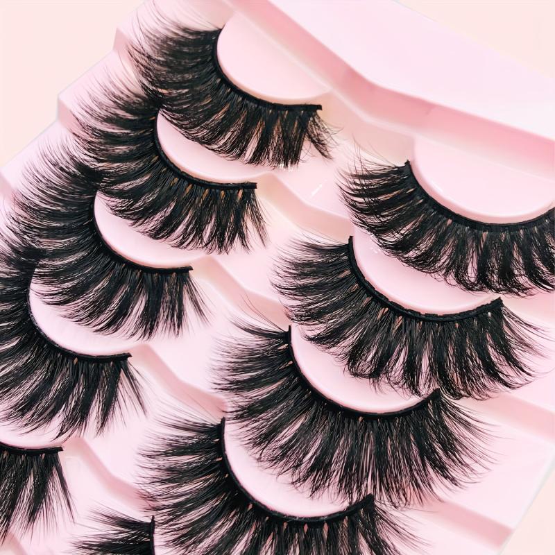 7 Pairs Faux Mink Eyelashes Volume Dramatic Thick False Eyelashes