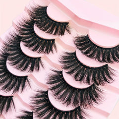 7 Pairs Faux Mink Eyelashes Volume Dramatic Thick False Eyelashes