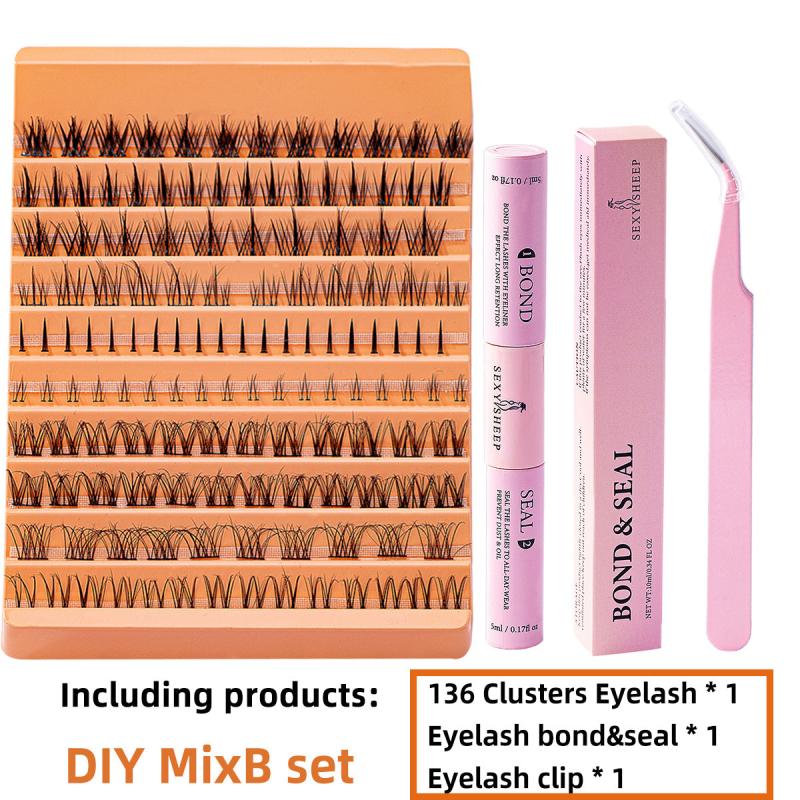 DIY Lash Extension Kit 140pcs D Curl Eyelash Extension Kit