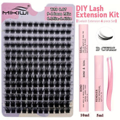 280Pcs Cluster Lashes 30D 40D D Curl Mix Lash Extension