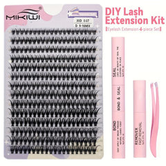 280Pcs Cluster Lashes 30D 40D D Curl Mix Lash Extension