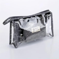 3pcs Transparent Cosmetic Bag PVC Waterproof Makeup Bag Organizer
