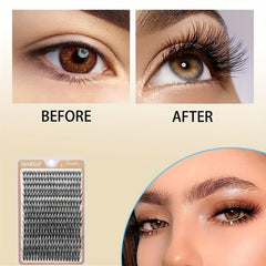 320pcs Natural DD Curling False Eyelash Extension Kit with Lash Curler
