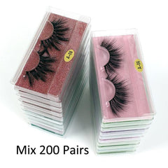 Mixed False Eyelash Set 20 Pairs 6d Mink Eyelashes Bulk