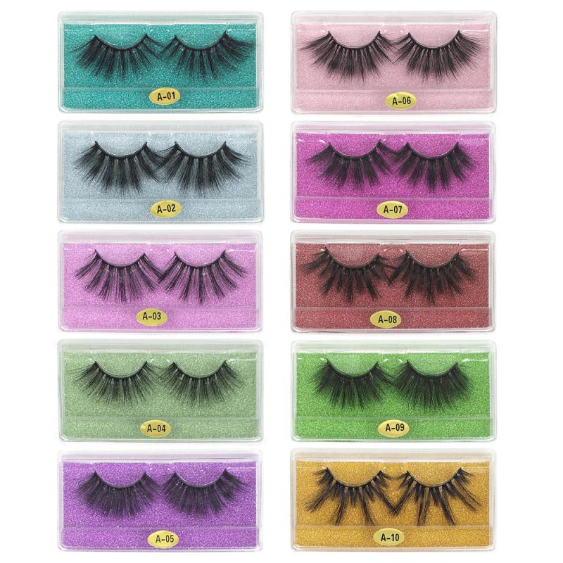 Mixed False Eyelash Set 20 Pairs 6d Mink Eyelashes Bulk