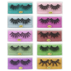 Mixed False Eyelash Set 20 Pairs 6d Mink Eyelashes Bulk
