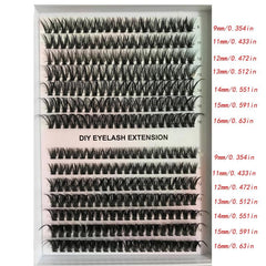 DIY False Eyelashes Set With Glue And Tweezer Cluster Lashes