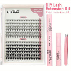 240Pcs Cluster Lashes Individual Lashes D Curling Mix 9 16mm Lash Extensions