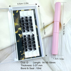11 18mm Eyelash Extensions Kit with DIY Glue