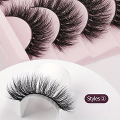 10 Pairs Mixed Style Fluffy False Eyelashes 2 Boxes