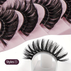 10 Pairs Mixed Style Fluffy False Eyelashes 2 Boxes