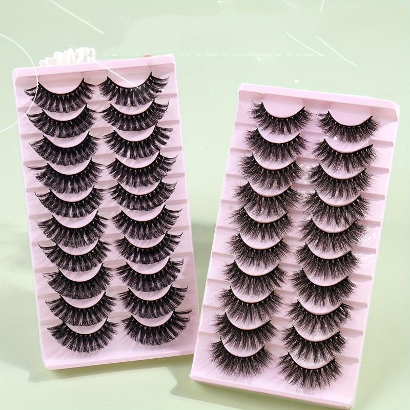10 Pairs Mixed Style Fluffy False Eyelashes 2 Boxes