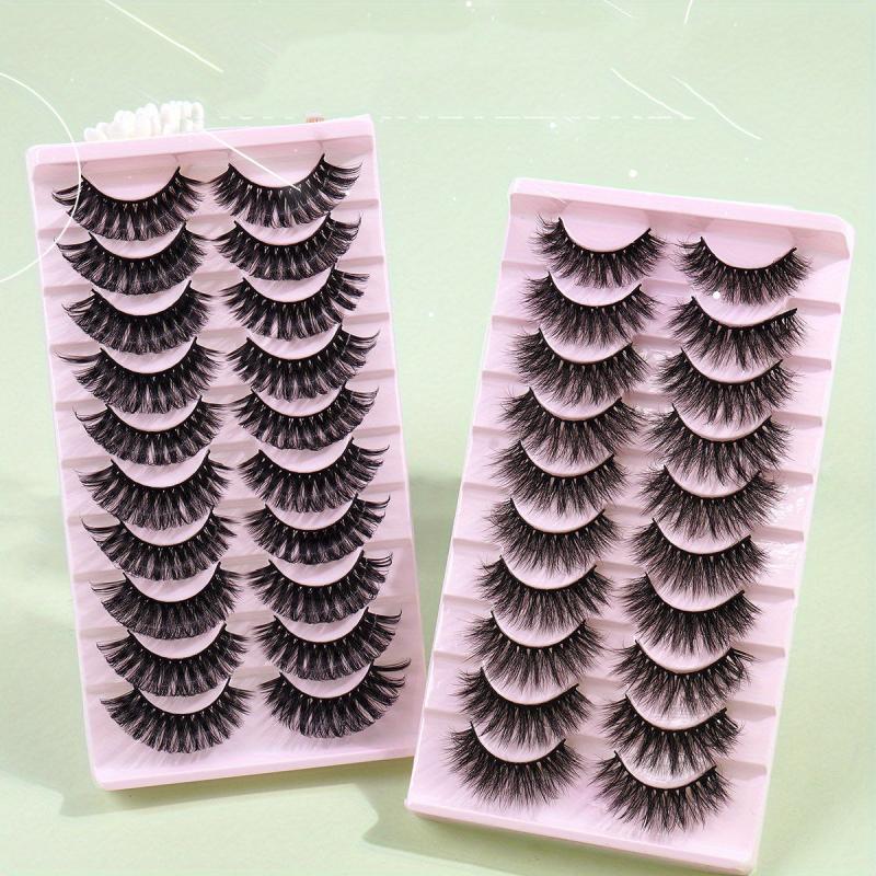 10 Pairs Mixed Style Fluffy False Eyelashes 2 Boxes