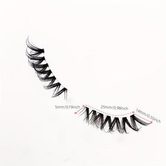 2 Pairs False Eyelashes & Eyeliner Kit Natural Volume 14mm Lashes Extension