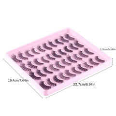 20 Pairs Faux Mink Hair False Eyelashes Daily Curling Thick Lashes
