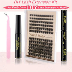 144pcs Lash Clusters DIY Extension Kit with Lash Bond and Remover