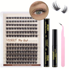 144pcs Lash Clusters DIY Extension Kit with Lash Bond and Remover