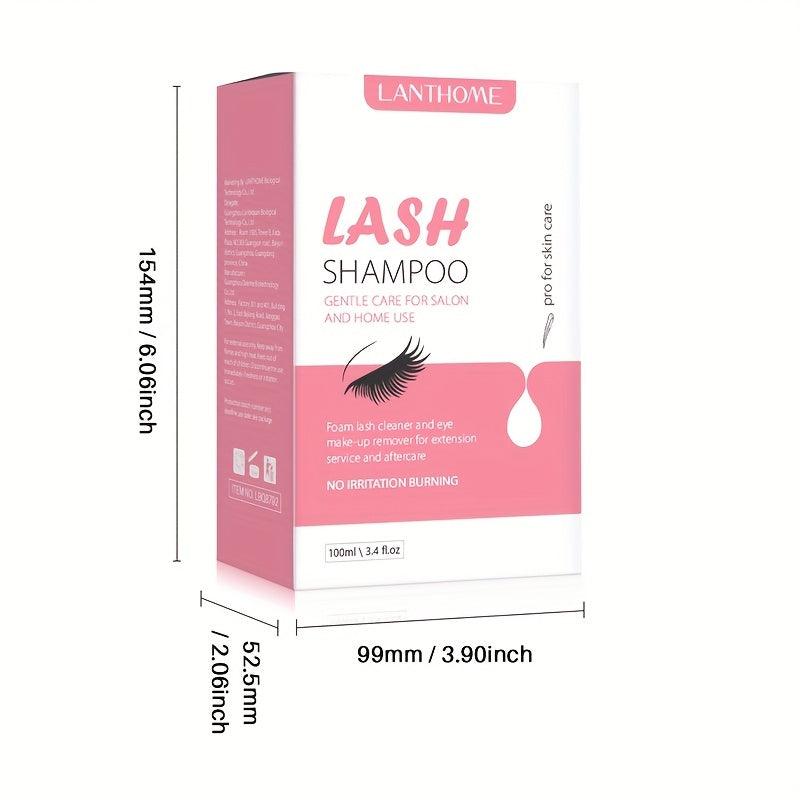 Lash Cleaning Kit 100ml Lash Shampoo & Mascara Wand & Rinse Bottle