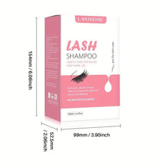 Lash Cleaning Kit 100ml Lash Shampoo & Mascara Wand & Rinse Bottle