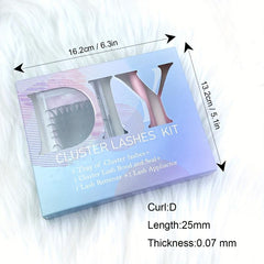 25mm DIY Eyelash Extension Kit w/ Mascara Brush, Glue & Applicator