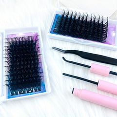 25mm DIY Eyelash Extension Kit w/ Mascara Brush, Glue & Applicator