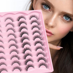 20 Pairs False Eyelashes Natural Thick Wispy Lashes Daily Dating Makeup