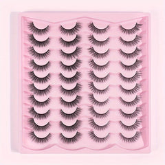 20 Pairs False Eyelashes Natural Thick Wispy Lashes Daily Dating Makeup